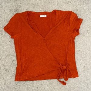 Madewell Faux Wrap Top